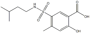 2-hydroxy-4-methyl-5-[(3-methylbutyl)sulfamoyl]benzoic acid|