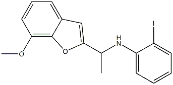 2-iodo-N-[1-(7-methoxy-1-benzofuran-2-yl)ethyl]aniline 结构式