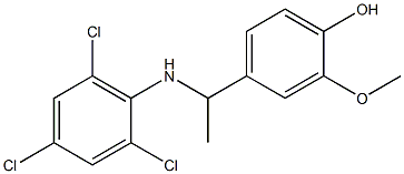 2-methoxy-4-{1-[(2,4,6-trichlorophenyl)amino]ethyl}phenol Structure
