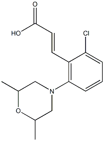 3-[2-chloro-6-(2,6-dimethylmorpholin-4-yl)phenyl]prop-2-enoic acid 结构式