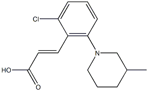 3-[2-chloro-6-(3-methylpiperidin-1-yl)phenyl]prop-2-enoic acid|