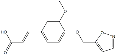 3-[3-methoxy-4-(1,2-oxazol-5-ylmethoxy)phenyl]prop-2-enoic acid Structure
