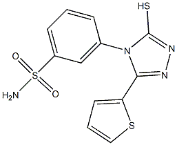 3-[3-sulfanyl-5-(thiophen-2-yl)-4H-1,2,4-triazol-4-yl]benzene-1-sulfonamide|