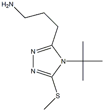 3-[4-tert-butyl-5-(methylthio)-4H-1,2,4-triazol-3-yl]propan-1-amine Struktur