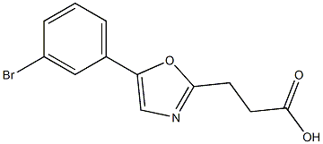 3-[5-(3-bromophenyl)-1,3-oxazol-2-yl]propanoic acid Structure