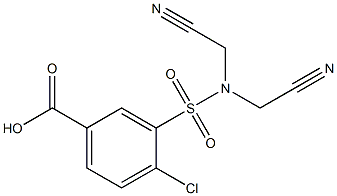 3-[bis(cyanomethyl)sulfamoyl]-4-chlorobenzoic acid Structure