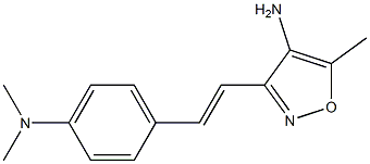 3-{(E)-2-[4-(dimethylamino)phenyl]vinyl}-5-methylisoxazol-4-amine Structure