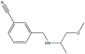 3-{[(1-methoxypropan-2-yl)amino]methyl}benzonitrile Structure