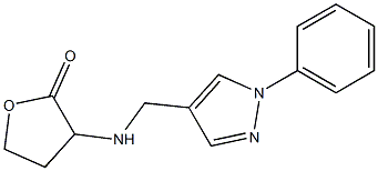 3-{[(1-phenyl-1H-pyrazol-4-yl)methyl]amino}oxolan-2-one 结构式