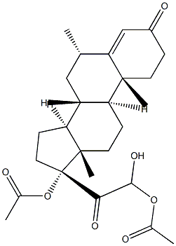 2-Β,6-Β-二羟孕酮醋酸酯, , 结构式