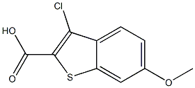 3-氯-6-甲氧基-苯并噻吩-2-羧酸, , 结构式