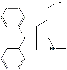N,2-二甲基-3,3-二苯基丙胺-2-丙醇, , 结构式