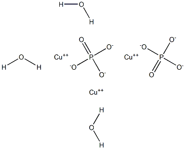 Cupric phosphate trihydrate 化学構造式