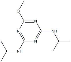 N2-N4-diisopropyl-6-methoxy-1,3,5-triazine-2,4-diamine Struktur