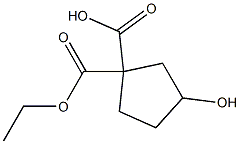3-羟基-1,1-环戊烷二甲酸乙酯,,结构式