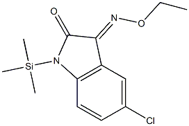 1H-Indole-2,3-dione, 5-chloro-1-(trimethylsilyl)-, 3-(O-ethyloxime) Structure