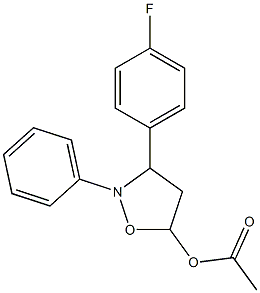 5-acetoxy-3-(4-fluorophenyl)-2-phenylisoxazolidine Struktur