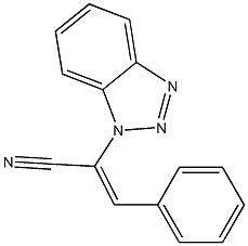 2-(1H-benzotriazol-1-yl)-3-phenylacrylonitrile Struktur