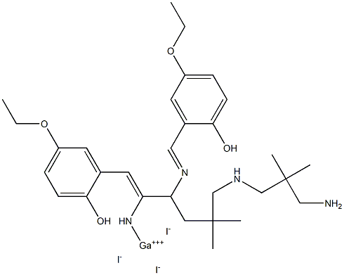 (bis(5-ethoxy-2-hydroxybenzylidene)-N,N''-bis(2,2-dimethyl-3-aminopropyl)ethylenediamine)gallium(III) iodide Structure