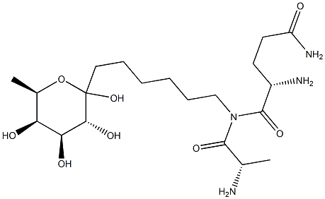  1-(6-(alanyl-glutaminylamino)hex-1-yl)fucopyranose