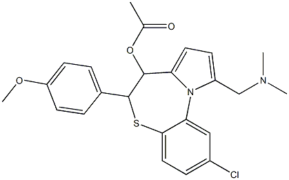 7-acetoxy-2-chloro-6,7-dihydro-10-((N,N-dimethylamino)methyl)-6-(4-methoxyphenyl)pyrrolo(2,1-d)(1,5)benzothiazepine