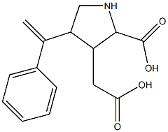 2-carboxy-4-(1-phenylethen-1-yl)pyrrolidine-3-acetic acid Structure
