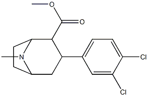 2-carbomethoxy-3-(3',4'-dichlorophenyl)tropane Struktur