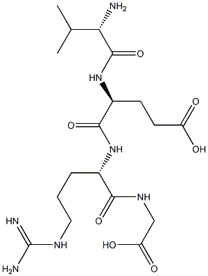 valyl-glutamyl-arginyl-glycine Struktur