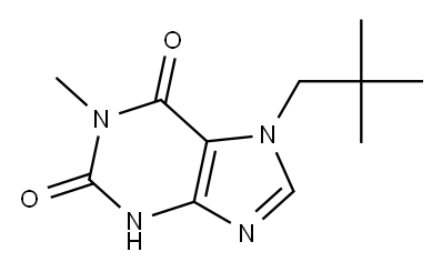1-メチル-7-(2,2-ジメチルプロピル)キサンチン 化学構造式
