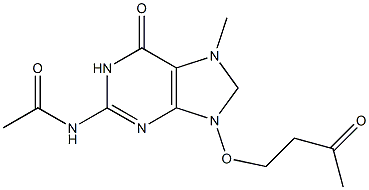 N-乙酰基-9-[(2-乙酰氧基)乙氧基]甲基鸟嘌呤,,结构式