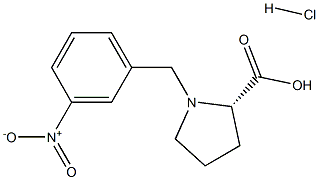 (R)-alpha-(3-nitro-benzyl)-proline hydrochloride Structure