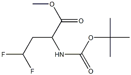 2-tert-Butoxycarbonylamino-4,4-difluoro-butyric acid methyl ester Structure