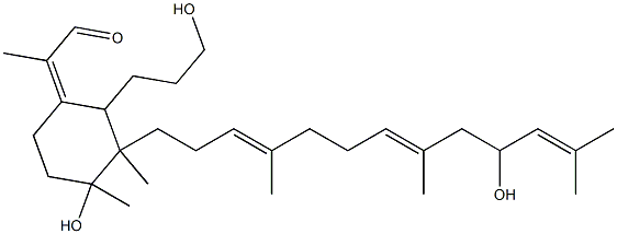 (2Z)-2-[4-hydroxy-2-(3-hydroxypropyl)-3-[(3E,7E)-10-hydroxy-4,8,12-trimethyl-trideca-3,7,11-trienyl]-3,4-dimethyl-cyclohexylidene]propanal
