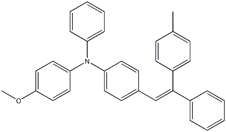 (Z)-N-(4-methoxyphenyl)-N-phenyl-4-(2-phenyl-2-p-tolylvinyl)Benzenamine Structure
