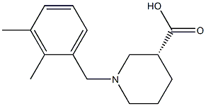 (3R)-1-(2,3-dimethylbenzyl)piperidine-3-carboxylic acid Struktur