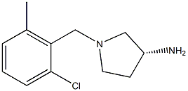 (3R)-1-(2-chloro-6-methylbenzyl)pyrrolidin-3-amine Structure