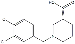(3R)-1-(3-chloro-4-methoxybenzyl)piperidine-3-carboxylic acid Structure