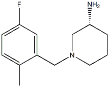 (3R)-1-(5-fluoro-2-methylbenzyl)piperidin-3-amine Structure
