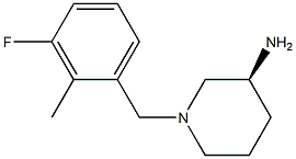 (3S)-1-(3-fluoro-2-methylbenzyl)piperidin-3-amine Struktur
