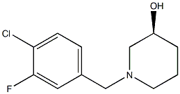 (3S)-1-(4-chloro-3-fluorobenzyl)piperidin-3-ol Struktur