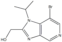 [7-bromo-1-(1-methylethyl)-1H-imidazo[4,5-c]pyridin-2-yl]methanol Struktur