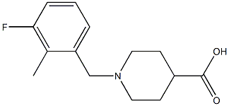 1-(3-fluoro-2-methylbenzyl)piperidine-4-carboxylic acid Structure