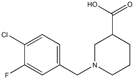 1-(4-chloro-3-fluorobenzyl)piperidine-3-carboxylic acid Structure