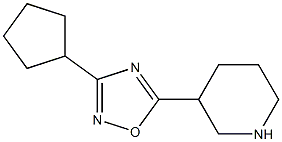 3-(3-cyclopentyl-1,2,4-oxadiazol-5-yl)piperidine Structure