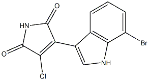 3-(7-bromo-1H-indol-3-yl)-4-chloro-1H-pyrrole-2,5-dione Structure