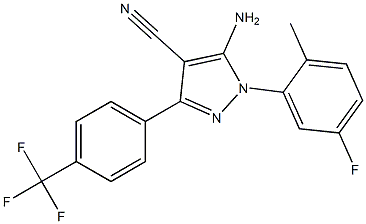  5-amino-1-(5-fluoro-2-methylphenyl)-3-[4-(trifluoromethyl)phenyl]-1H-pyrazole-4-carbonitrile