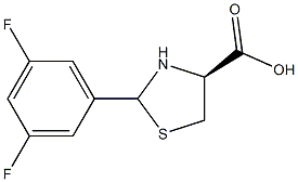 (4S)-2-(3,5-DIFLUOROPHENYL)THIAZOLIDINE-4-CARBOXYLIC ACID Struktur