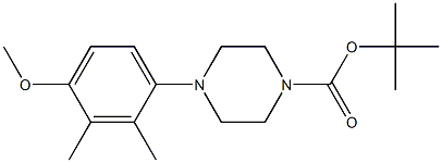 TERT-BUTYL 4-(4-METHOXY-2,3-DIMETHYLPHENYL)PIPERAZINE-1-CARBOXYLATE 化学構造式