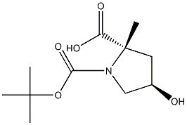 (2S,4R)-1-TERT-BUTYL 2-METHYL 4-HYDROXYPYRROLIDINE-1,2-DICARBOXYLATE 结构式