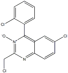 6-CHLORO-2-CHLOROMETHYL-4-(2-CHLOROPHENYL)-QUINAZOLINE-3-OXIDE Structure
